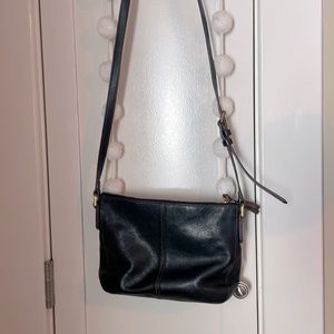 Fossil Leather Crossbody Bag - Black